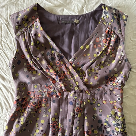Boden Purple Silk Floral Patterned Dress for spring - Picture 1 of 7